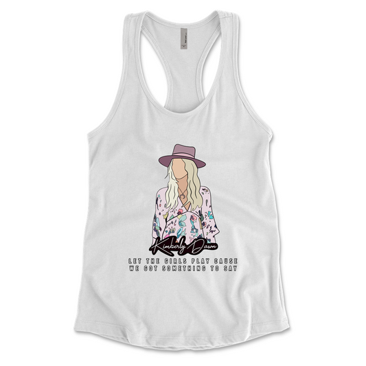 Kimberly Dawn - Let The Girls Play Womens Tank - White